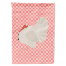 Load image into Gallery viewer, White Holland Turkey Pink Check Flag Canvas House Size BB7983CHF