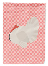 Load image into Gallery viewer, White Holland Turkey Pink Check Garden Flag - Outdoor Decorative Yard Flag