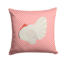 Load image into Gallery viewer, White Holland Turkey Pink Check Throw Pillow - 14x14 Decorative Pillow – Art for Your Home &amp; Patio BB7983PW1414