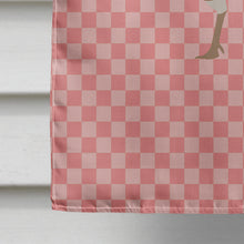 Load image into Gallery viewer, Jersey Buff Turkey Hen Pink Check Flag Canvas House Size BB7984CHF