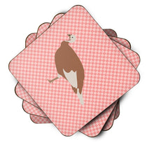 Load image into Gallery viewer, Jersey Buff Turkey Hen Pink Check Foam Coaster  BB7984FC