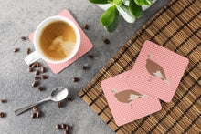 Load image into Gallery viewer, Jersey Buff Turkey Hen Pink Check Foam Coaster  BB7984FC