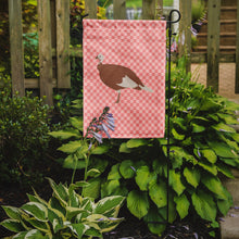 Load image into Gallery viewer, Jersey Buff Turkey Hen Pink Check Garden Flag - Outdoor Decorative Yard Flag