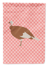 Load image into Gallery viewer, Jersey Buff Turkey Hen Pink Check Garden Flag - Outdoor Decorative Yard Flag