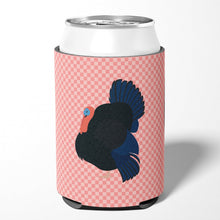 Load image into Gallery viewer, Norfolk Black Turkey Pink Check Can or Bottle Hugger BB7985CC