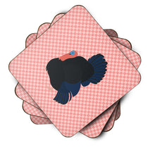 Load image into Gallery viewer, Norfolk Black Turkey Pink Check Foam Coaster  BB7985FC