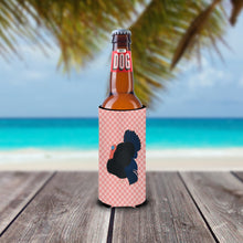 Load image into Gallery viewer, Norfolk Black Turkey Pink Check   Hugger for slim cans