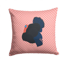 Load image into Gallery viewer, Norfolk Black Turkey Pink Check Throw Pillow - 14x14 Decorative Pillow – Art for Your Home &amp; Patio BB7985PW1414