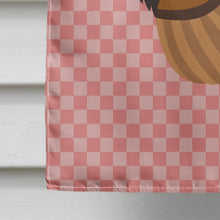 Load image into Gallery viewer, Bronze Turkey Pink Check Flag Canvas House Size BB7986CHF