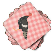 Load image into Gallery viewer, Marragansett Turkey Pink Check Foam Coaster  BB7987FC