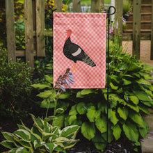 Load image into Gallery viewer, Marragansett Turkey Pink Check Garden Flag - Outdoor Decorative Yard Flag