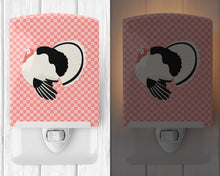 Load image into Gallery viewer, Royal Palm Turkey Pink Check Ceramic Night Light BB7988CNL