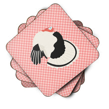 Load image into Gallery viewer, Royal Palm Turkey Pink Check Foam Coaster  BB7988FC