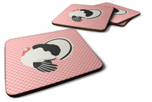 Load image into Gallery viewer, Royal Palm Turkey Pink Check Foam Coaster  BB7988FC