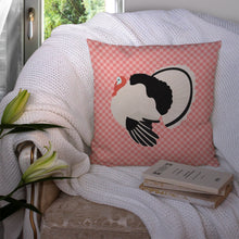 Load image into Gallery viewer, Royal Palm Turkey Pink Check Throw Pillow - 14x14 Decorative Pillow – Art for Your Home &amp; Patio BB7988PW1414
