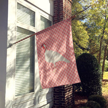 Load image into Gallery viewer, Beltsville Small White Turkey Hen Pink Check Flag Canvas House Size BB7989CHF