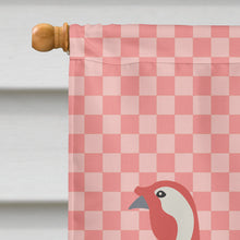 Load image into Gallery viewer, Beltsville Small White Turkey Hen Pink Check Flag Canvas House Size BB7989CHF
