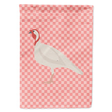 Load image into Gallery viewer, Beltsville Small White Turkey Hen Pink Check Flag Canvas House Size BB7989CHF