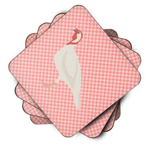 Load image into Gallery viewer, Beltsville Small White Turkey Hen Pink Check Foam Coaster  BB7989FC