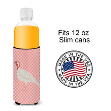 Load image into Gallery viewer, Beltsville Small White Turkey Hen Pink Check   Hugger for slim cans
