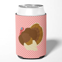 Load image into Gallery viewer, French Turkey Dindon Pink Check Can or Bottle Hugger BB7990CC