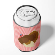 Load image into Gallery viewer, French Turkey Dindon Pink Check Can or Bottle Hugger BB7990CC