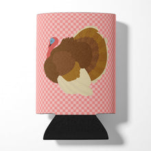 Load image into Gallery viewer, French Turkey Dindon Pink Check Can or Bottle Hugger BB7990CC