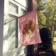 Load image into Gallery viewer, French Turkey Dindon Pink Check Flag Canvas House Size BB7990CHF