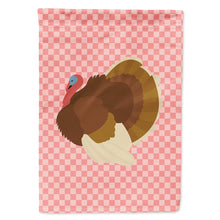 Load image into Gallery viewer, French Turkey Dindon Pink Check Flag Canvas House Size BB7990CHF