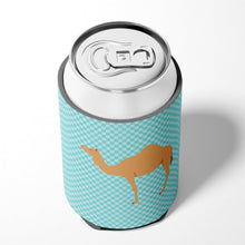 Load image into Gallery viewer, Arabian Camel Dromedary Blue Check Can or Bottle Hugger BB7991CC