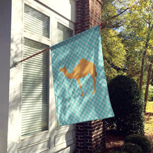 Load image into Gallery viewer, Arabian Camel Dromedary Blue Check Flag Canvas House Size BB7991CHF