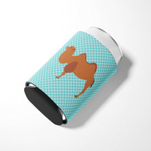 Load image into Gallery viewer, Bactrian Camel Blue Check Can or Bottle Hugger BB7992CC