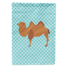 Load image into Gallery viewer, Bactrian Camel Blue Check Flag Canvas House Size BB7992CHF