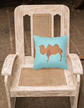 Load image into Gallery viewer, Bactrian Camel Blue Check Fabric Decorative Pillow BB7992PW1818
