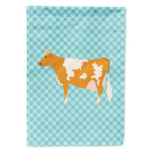 Load image into Gallery viewer, Guernsey Cow Blue Check Flag Canvas House Size BB7995CHF