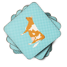 Load image into Gallery viewer, Guernsey Cow Blue Check Foam Coaster  BB7995FC