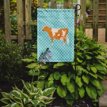 Load image into Gallery viewer, Guernsey Cow Blue Check Garden Flag - Outdoor Decorative Yard Flag