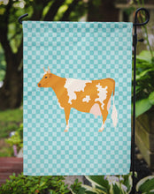 Load image into Gallery viewer, Guernsey Cow Blue Check Garden Flag - Outdoor Decorative Yard Flag