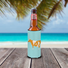 Load image into Gallery viewer, Guernsey Cow Blue Check   Hugger for slim cans