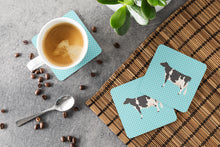 Load image into Gallery viewer, Holstein Cow Blue Check Foam Coaster  BB7996FC