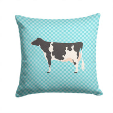 Load image into Gallery viewer, Holstein Cow Blue Check Throw Pillow - 14x14 Decorative Pillow – Art for Your Home &amp; Patio BB7996PW1414