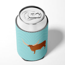 Load image into Gallery viewer, Ankole-Watusu Cow Blue Check Can or Bottle Hugger BB7997CC