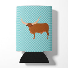 Load image into Gallery viewer, Ankole-Watusu Cow Blue Check Can or Bottle Hugger BB7997CC