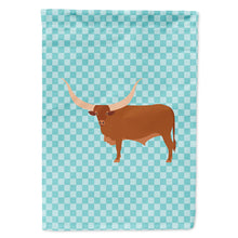 Load image into Gallery viewer, Ankole-Watusu Cow Blue Check Flag Canvas House Size BB7997CHF