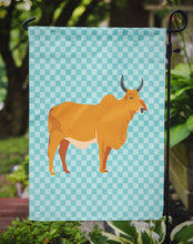 Load image into Gallery viewer, Zebu Indicine Cow Blue Check Garden Flag - Outdoor Decorative Yard Flag