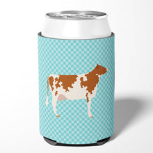 Load image into Gallery viewer, Ayrshire Cow Blue Check Can or Bottle Hugger BB8001CC