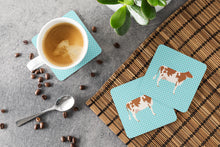 Load image into Gallery viewer, Ayrshire Cow Blue Check Foam Coaster  BB8001FC