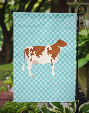 Load image into Gallery viewer, Ayrshire Cow Blue Check Garden Flag - Outdoor Decorative Yard Flag