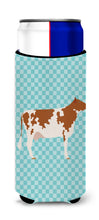 Load image into Gallery viewer, Ayrshire Cow Blue Check   Hugger for slim cans