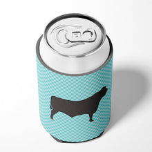 Load image into Gallery viewer, Black Angus Cow Blue Check Can or Bottle Hugger BB8002CC